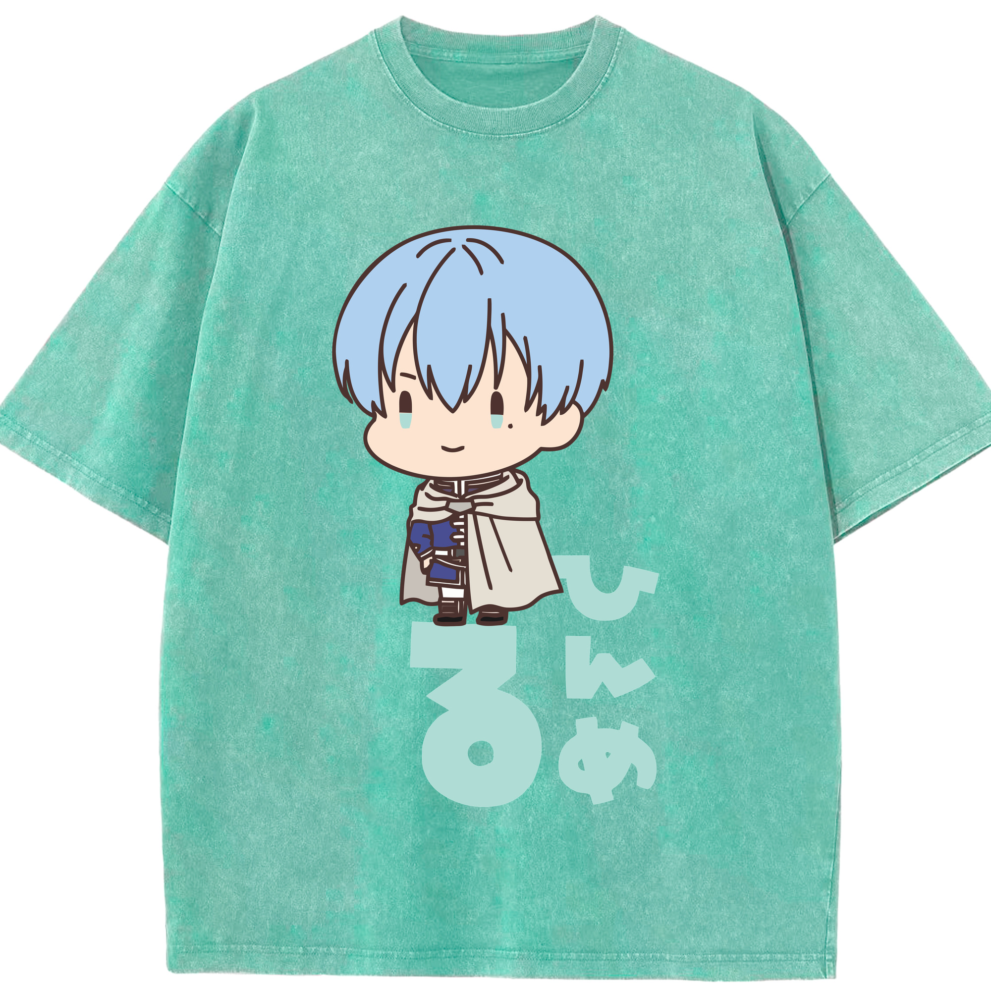 （画像用） 葬送のフリーレン Frieren 綿100% ヴィンテージ風 半袖Tシャツ（フロントプリント）